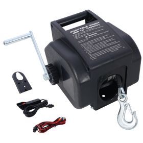 12v 2000lbs Trailer Winch,Electric Winch, for Boats up to 5000 lbs, Galvanized Wire Rope, Rapid Mount, Handheld Remote