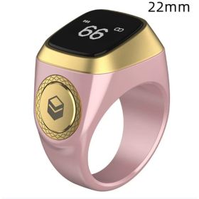 World's First Muslim Smart Ring With Tasbih Beads Function (Option: 22mm Pink-USB)